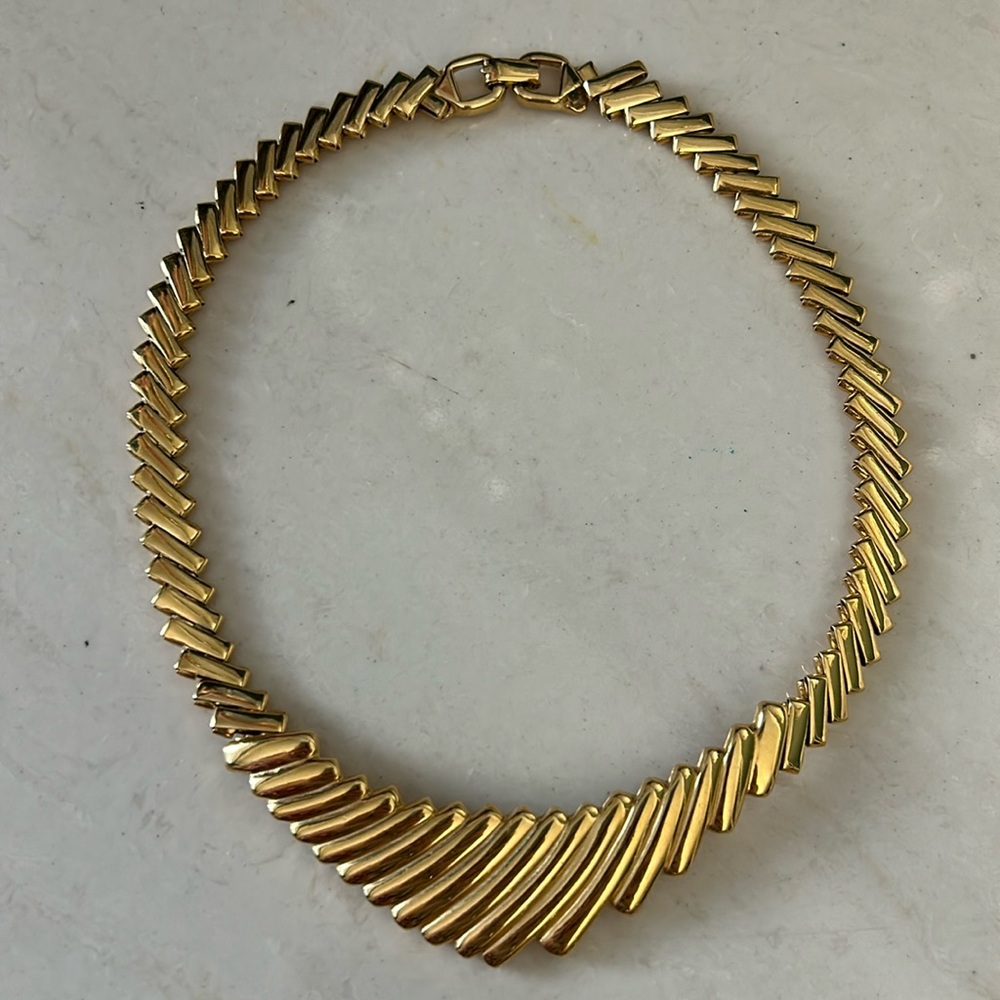 Vintage, heavy gold (costume), necklace. Circa 1980-90 possibly.